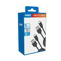 Laser USB Type-C 3.1 to USB-A 3.1 Cable Twin Pack 1m AO-UCA102TWIN