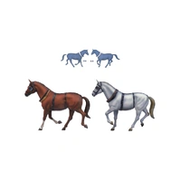 Artesania 1/12 2 Resin Horse Set for Stage Coach