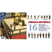 Artesania Set of 16 Spanish Armarda Figurines & Photo-etched Accessories for Santisima Trinidad