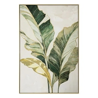 Urban Style Brushmarks Foiled Canvas Palm 1 Green 825x35x1225mm ARTGF0001