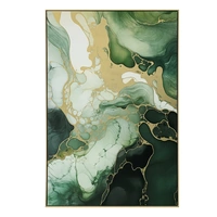 Urban Style Brushmarks Foiled Canvas Marble Green 825x35x1225mm ARTGF0003