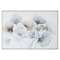 Urban Style Brushmarks Embellished Canvas Ginko Leaves Blue 1225x35x825mm ARTHPP0009
