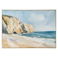 Urban Style Brushmarks Embellished Canvas Painted Shore 1225x35x825mm ARTHPP0010
