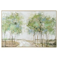 Urban Style Brushmarks Embellished Canvas Forrest Path Green 1225x35x825mm ARTHPP0011