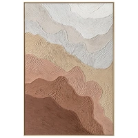 Urban Style Brushmarks Oil Painting Textured Ochre Ripples 1025x45x1525mm ARTOP0001