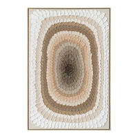 Urban Style Brushmarks Oil Painting Textured Ochre Strokes 825x35x1225mm ARTOP0003