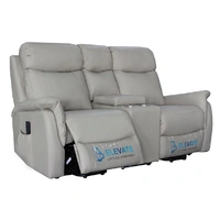 Ascot Dual Motor Loveseat with Center Console - Taupe Leather ASCO2SDUALTPE