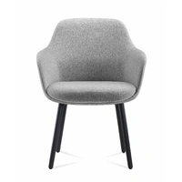 Aspen 4 Leg Tub Chair - Light Grey/Black ASPEN4LE-LG-BK