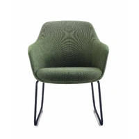 Aspen Sled Tub Chair - Olive/Black Satin ASPENSL-OL-BK