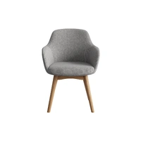 Aspen 4 Leg Tub Chair - Light Grey / Oak ASPENT4L-LG-OAK