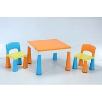 Kids Plastic Table and Chair Set with Turntable Block Surface ATD-173