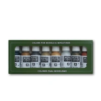 Vallejo Model Colour: Metallic Colors (8 Colours) Acrylic Paint Set