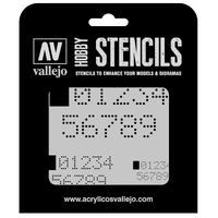 Vallejo Digital Numbers Stencil [ST-SF004]