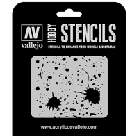 Vallejo 1/35 Splash & Stains Stencil [ST-TX003]