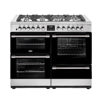 Belling 110cm CookCentre Deluxe Dual Fuel Range Cooker - Stainless Steel BCC1100DFSS