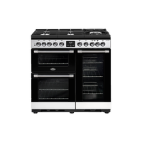 Belling 90cm CookCentre Deluxe Gas-Through-Glass Range Cooker - Stainless Steel BCC900GTGSS