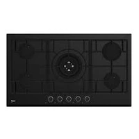 Beko 90cm Black Tempered Glass Gas Cooktop