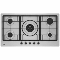 Beko 90cm Stainless Steel Gas Cooktop