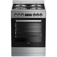 Beko 60cm Dual Fuel Stainless Steel Freestanding Oven