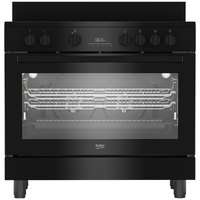 Beko 90cm Twin Fan Freestanding Cooker with Ceramic Cooktop BFCB917CMB