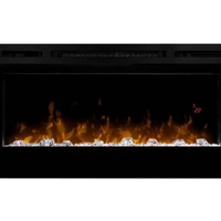 Dimplex 34" PRISM Wall Mounted Electric Fire- Black finish w/ Ice Media Bed or White Pebbles