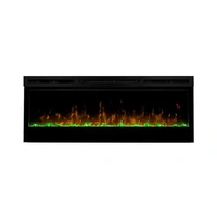 Dimplex 50" PRISM Wall Mounted Electric Fire- Black finish w/ Ice Media Bed or White Pebbles
