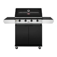 BeefEater 1200 Series - 4 Burner Black Enamel BBQ With Side Burner