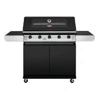 BeefEater 1200 Series - 5 Burner Black Enamel BBQ With Side Burner