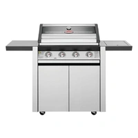 BeefEater 1600 Series - 4 Burner Stainless Steel BBQ With Side Burner (Silver)