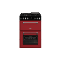Belling 60cm Colour Boutique Mini Dual Fuel Range Cooker - Chilli Red BMR60DODFCHR