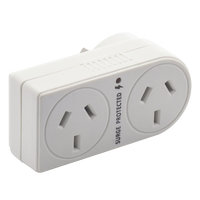 The Brute Power Co. Double Adaptor - Flat Left + Surge Protection BPDASPL