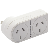 The Brute Power Co. Double Adaptor - Flat Right + Surge Protection BPDASPR