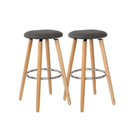 LENOXX SET OF 2 BAR STOOLS,  COMFORTABLE PADDED SEAT, MODERN LOOK, MEAS 53 X 53 X 71CM, MAX WEIGHT CAPACITY 120KGS.