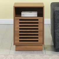 Tauris Burbank End Table Ready To Assemble Walnut 400x400x600mm