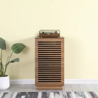 Tauris Burbank Hifi Rack Ready To Assemble Walnut 550x550x996mm