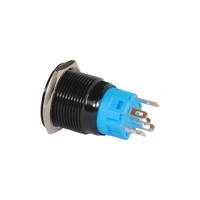 19mm STARLINK White Push Button Switch - Black Anodised Finish - 12-24V BUT-CUSTOM-STARLINK-BLK-WHT-10