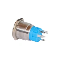 19mm STARLINK White Push Button Switch - Stainless Steel Finish - 12-24V BUT-CUSTOM-STARLINK-SS-WHT-10