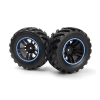 Blackzon Spryte Wheels/Tires Assembled (Black/Blue)