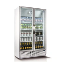 Double 885 Ltr,Glass White Door Display Refrigerator,