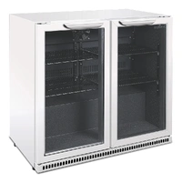 Back Bar Fridge - Double Door, 165L WHITE FINISH**DISPLAY MODEL ONLY - 1 PER CUSTOMER**
