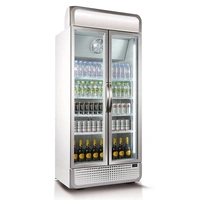 Double 728 Ltr,Glass White Door Display Refrigerator,