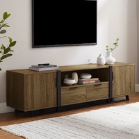 Criterion Capri TV Unit Tall Ready To Assemble Dark Oak 1800x400x500mm CAPRI1800DO