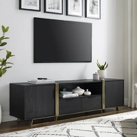 Criterion Capri TV Unit Tall Ready To Assemble Black 1800x400x500mm CAPRI1800GBLK