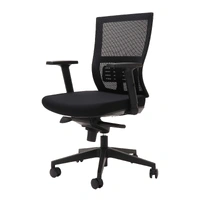 Cascade Medium Back Mesh Chair - Black CASCADE-MB-BK