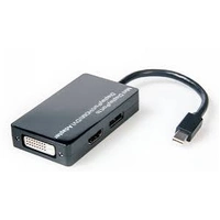 Laser 3-in-1 Mini DisplayPort to DisplayPort HDMI DVI Adapter Male to 3 Female CB-DC-MDP3IN1