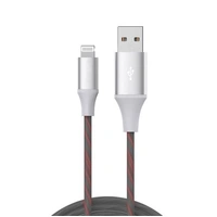Laser LED Charging Cable 1m Lightning Black CB-LED9PINBLK