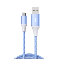 Laser LED Charging Cable 1m USB-C Blue CB-LEDUSBCBLU