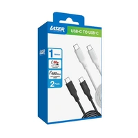 Laser 1m USB-C to USB-C Charging Cable White/Black CB-UC1WB2-167