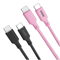 Laser 2m USB-C to USB-C Charging Cable Black/Purple CB-UC2BP1-146