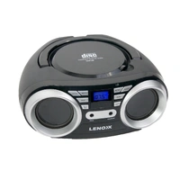 LENOXX BASIC PORTABLE CD PLAYER  BLACK, FM RADIO,    2 x 2 WATTS RMS, AC/DC